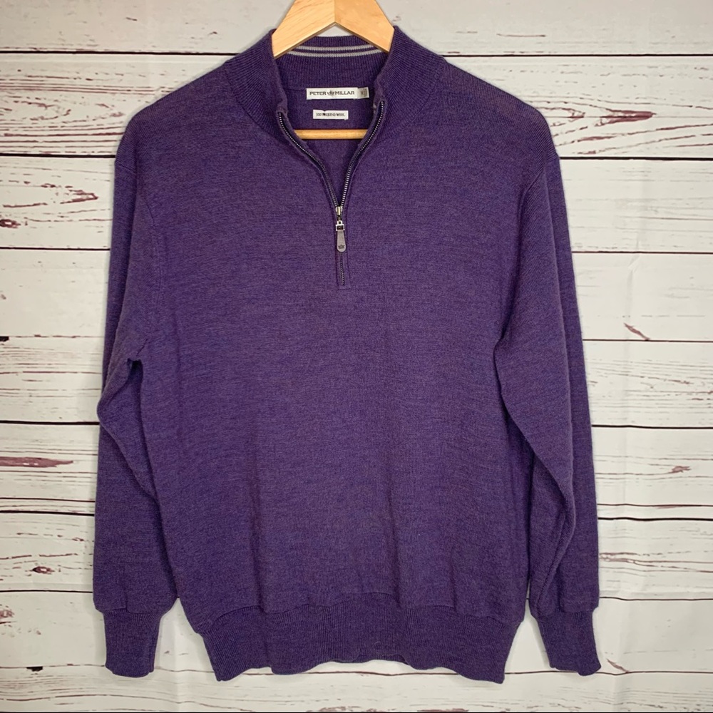 Peter Millar 100% purple wool pullover